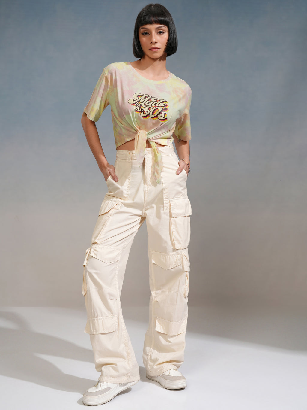 Tokyo Talkies Women Yellow Printed Regular Top - Yellow - Image 2