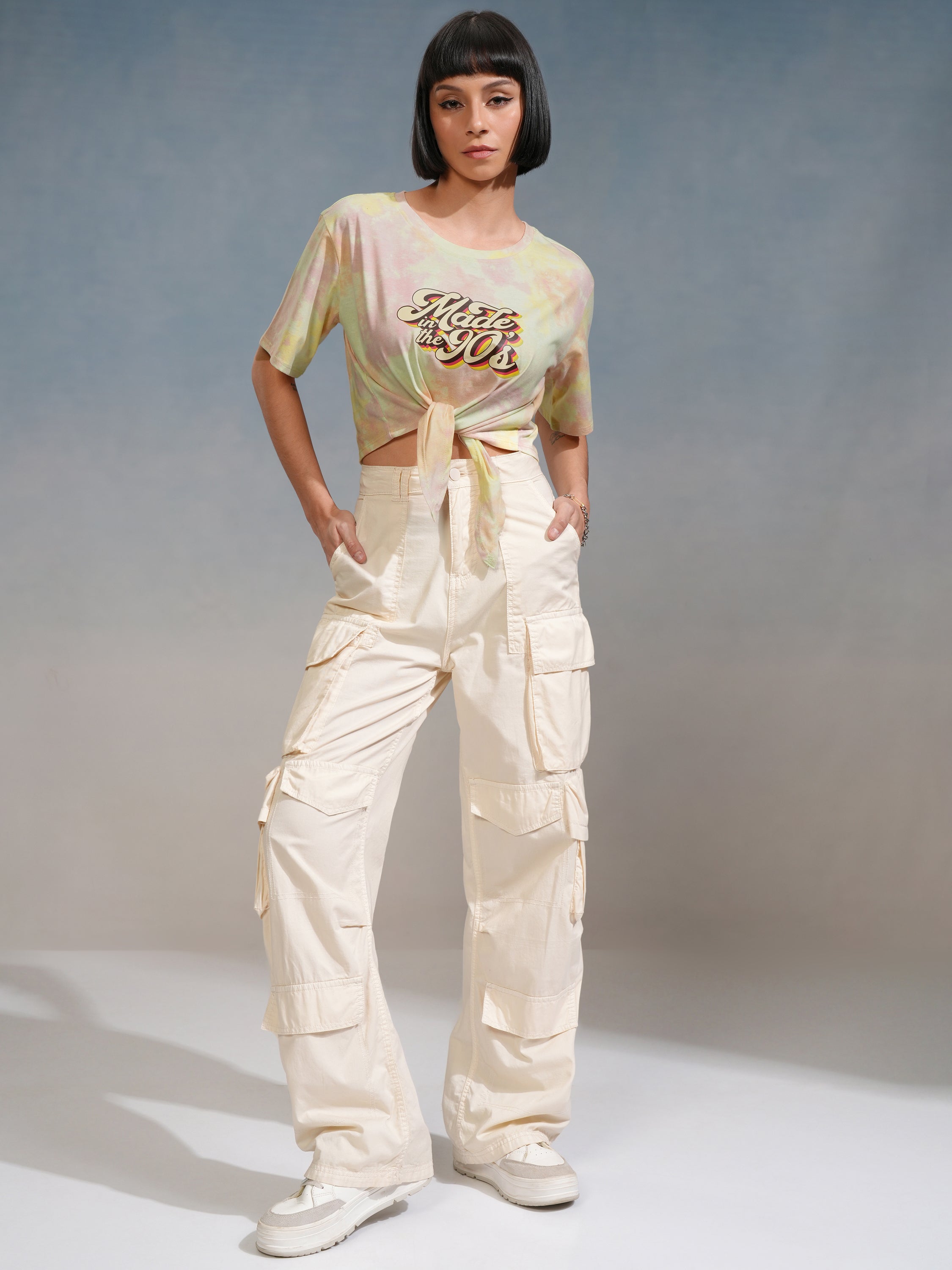 Tokyo Talkies Women Yellow Printed Regular Top - Yellow - Image 2