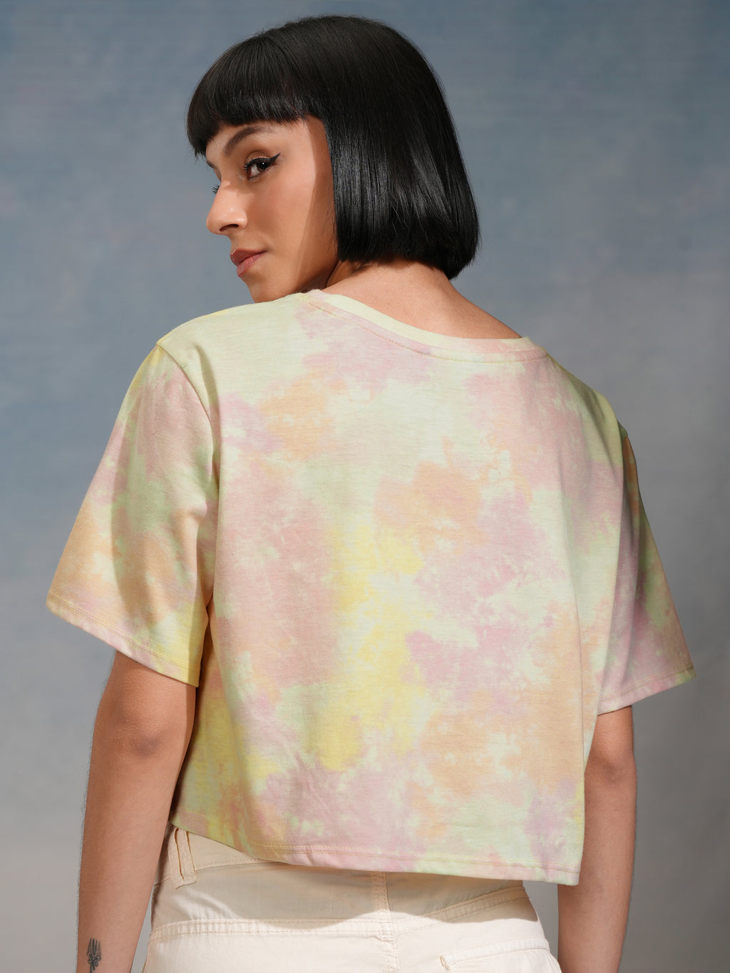 Tokyo Talkies Women Yellow Printed Regular Top - Yellow - Image 3