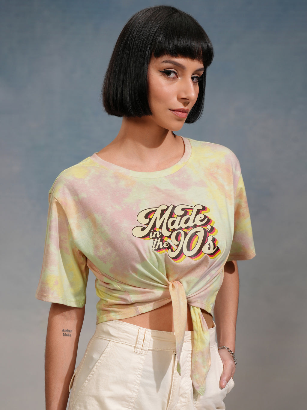 Tokyo Talkies Women Yellow Printed Regular Top - Yellow - Image 6