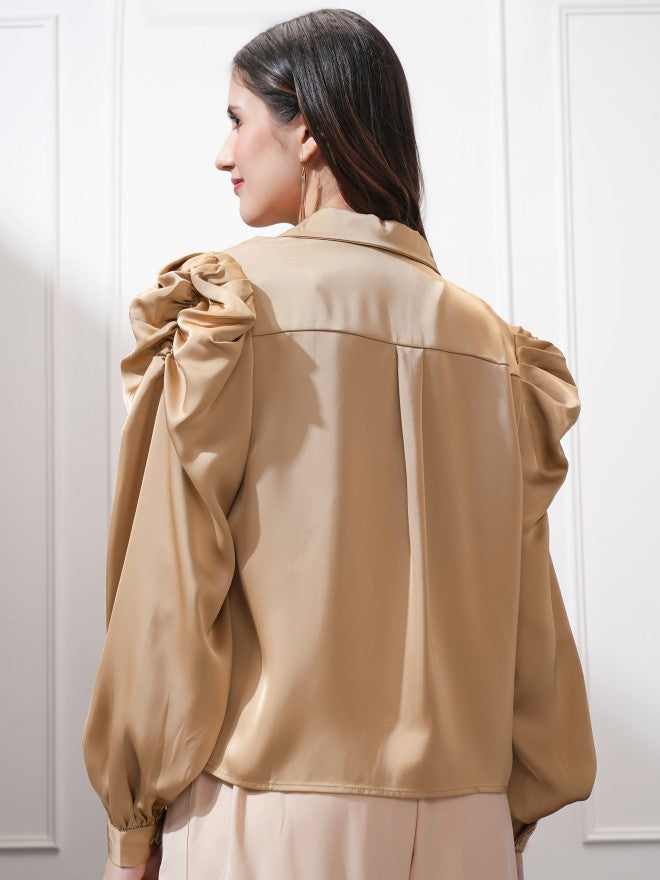 Tokyo Talkies Women Brown Double-Breasted Blazer - Brown - Image 3