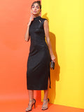 Tokyo Talkies Womens Midi Dress - Black - Image 1