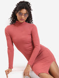 Tokyo Talkies Women Brown Solid Bodycon Dress - Brown - Image 1