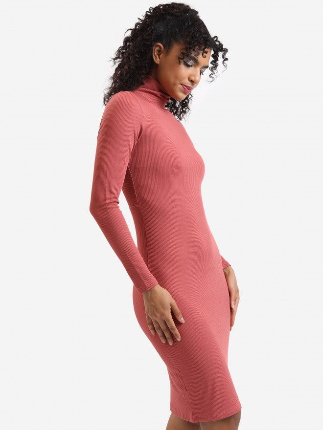 Tokyo Talkies Women Brown Solid Bodycon Dress - Brown - Image 6