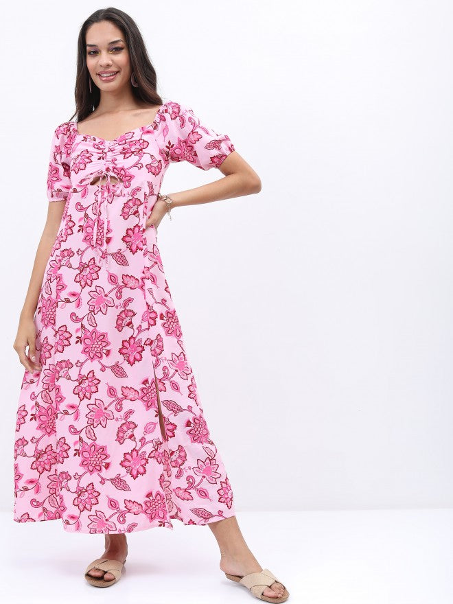 Tokyo Talkies Women White Printed Maxi Dress - White - Image 6