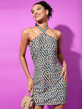 Tokyo Talkies Women Green Printed Sheath Dress - Green - Image 1