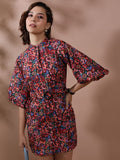 Tokyo Talkies Women Red Printed Shirt Dress - Red - Image 1