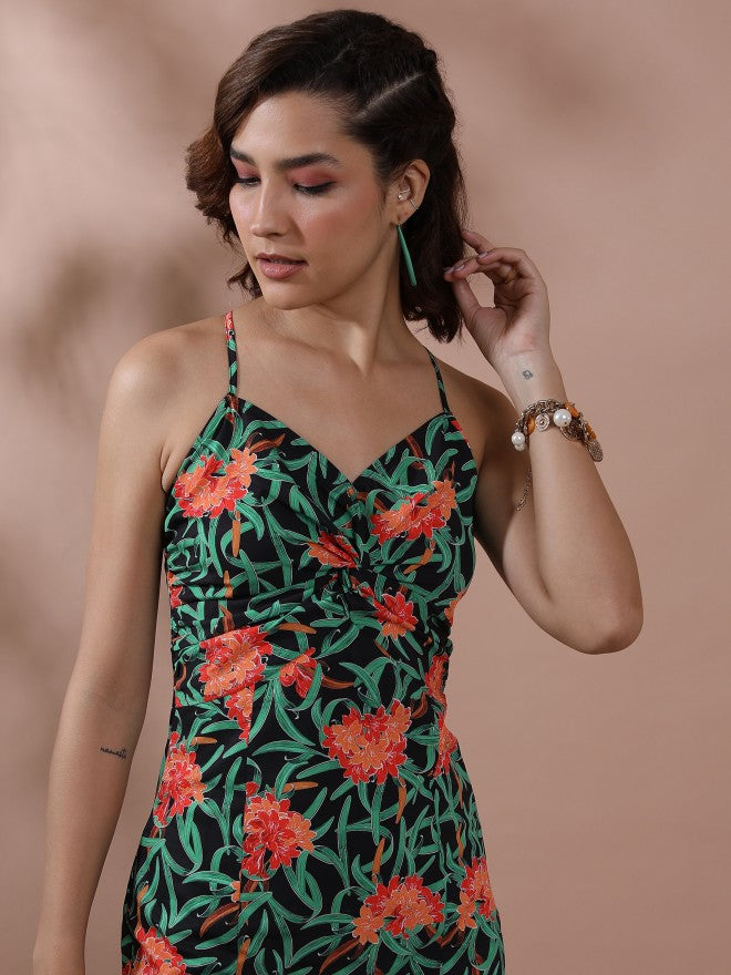 Tokyo Talkies Women Black Printed Sheath Dress - Black - Image 6