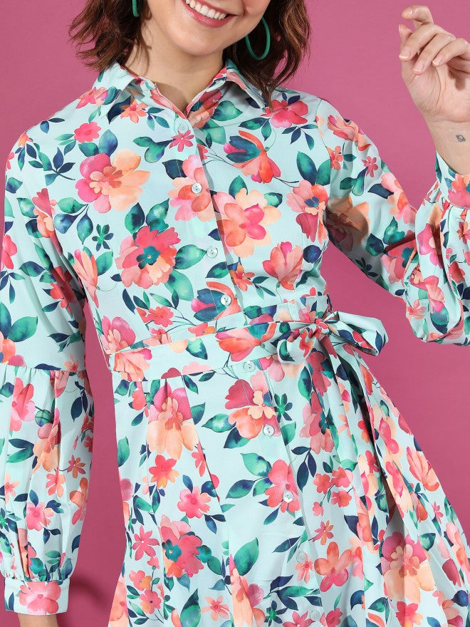 Tokyo Talkies Women Multi Printed Shirt Dress - Multi - Image 5