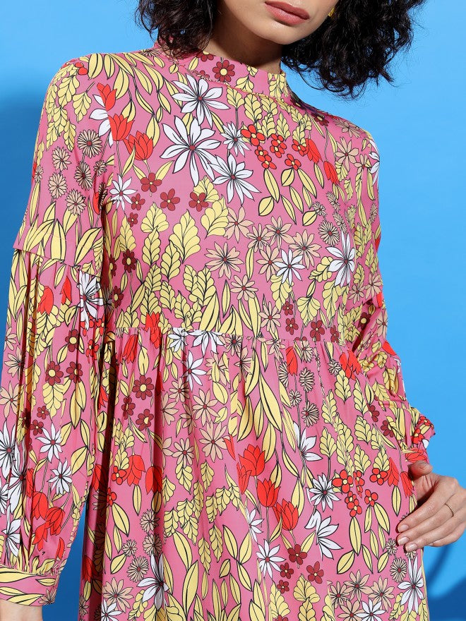 Tokyo Talkies Women Red Printed Maxi Dress - Red - Image 5