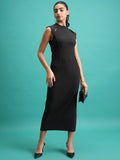Tokyo Talkies Women Black Solid Bodycon Dresses - Black - Image 1