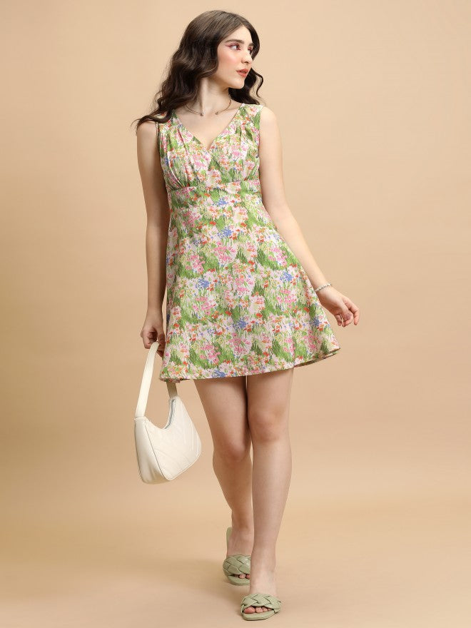 Tokyo Talkies Women Multi Printed Fit And Flare Dress - Multi - Image 2