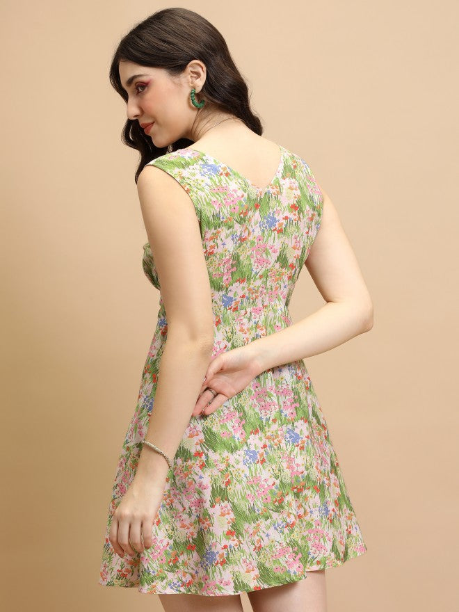Tokyo Talkies Women Multi Printed Fit And Flare Dress - Multi - Image 3