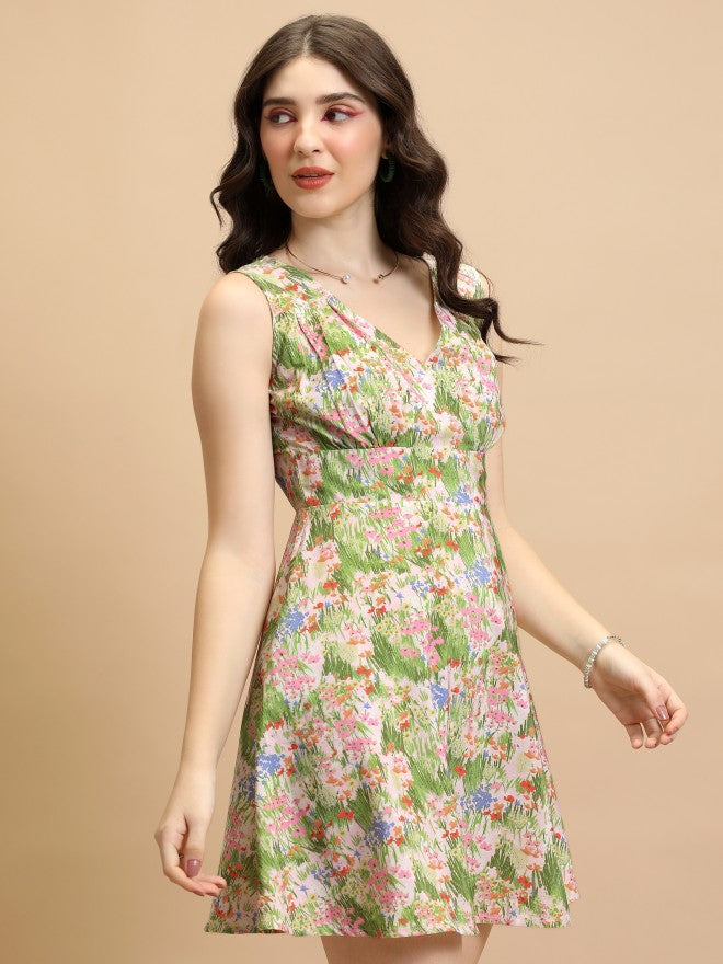 Tokyo Talkies Women Multi Printed Fit And Flare Dress - Multi - Image 6