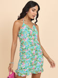 Tokyo Talkies Women Blue Printed Sheath Dress - Blue - Image 1