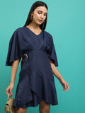 Tokyo Talkies Women Navy Solid Drop-Waist Dress - Navy Blue - Image 1