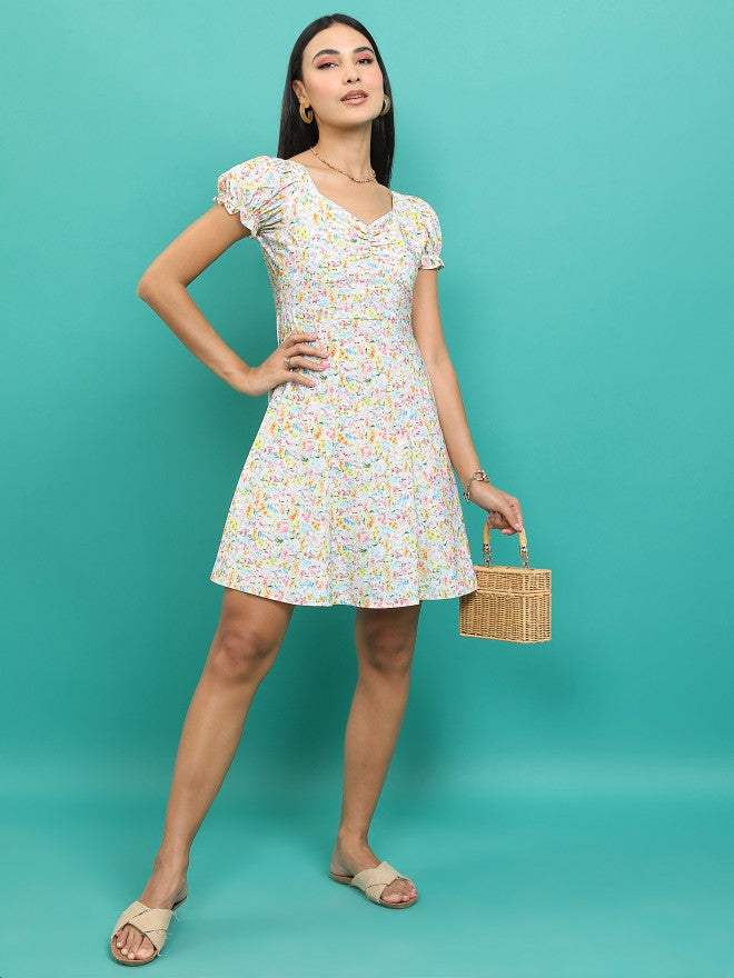 Tokyo Talkies Women Multi Printed Fit And Flare Dress - Multi - Image 2