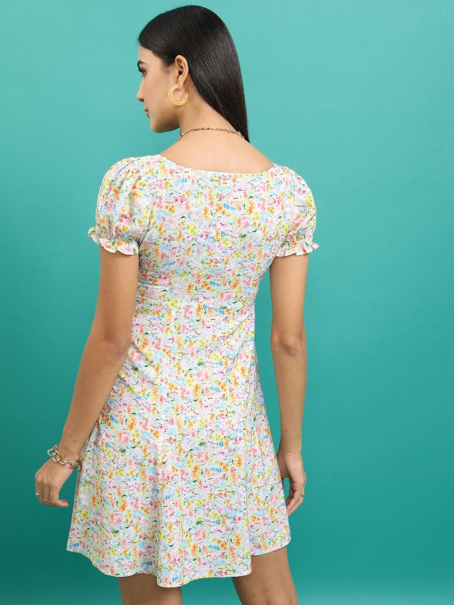 Tokyo Talkies Women Multi Printed Fit And Flare Dress - Multi - Image 3
