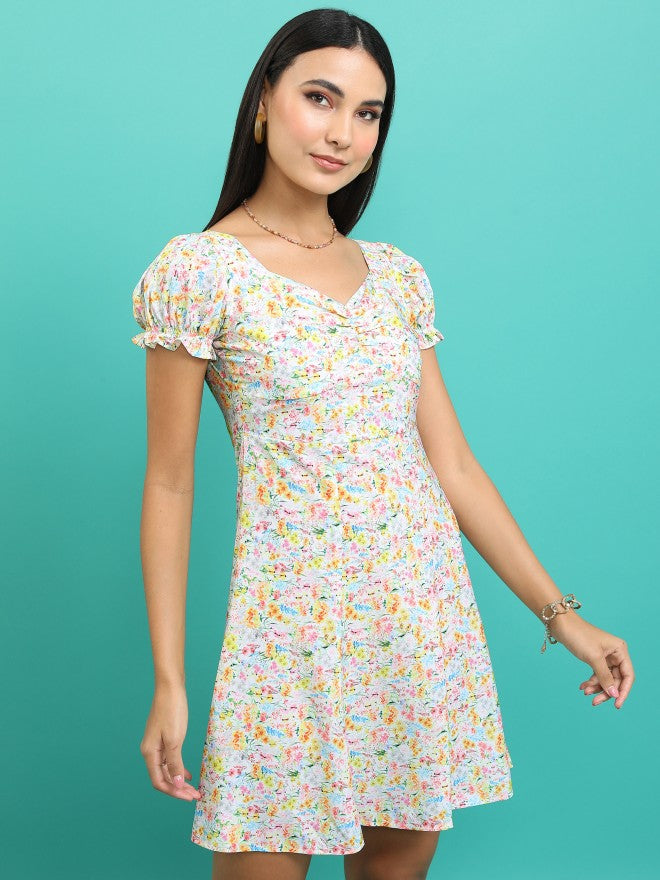 Tokyo Talkies Women Multi Printed Fit And Flare Dress - Multi - Image 6