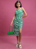 Tokyo Talkies Women Green Printed Sheath Dress - Green - Image 1