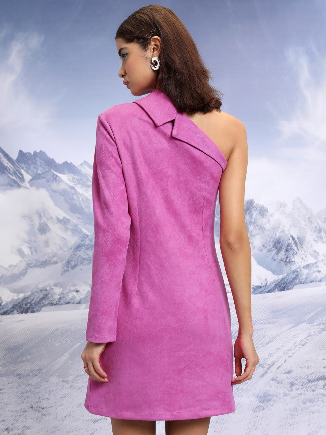 Tokyo Talkies Women Pink Solid Sheath Dress - Pink - Image 3
