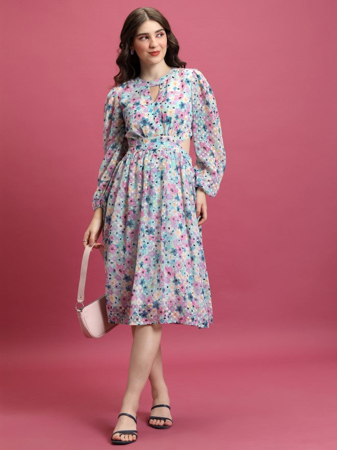 Tokyo Talkies Women Multi Printed A-Line Dress - Multi - Image 1