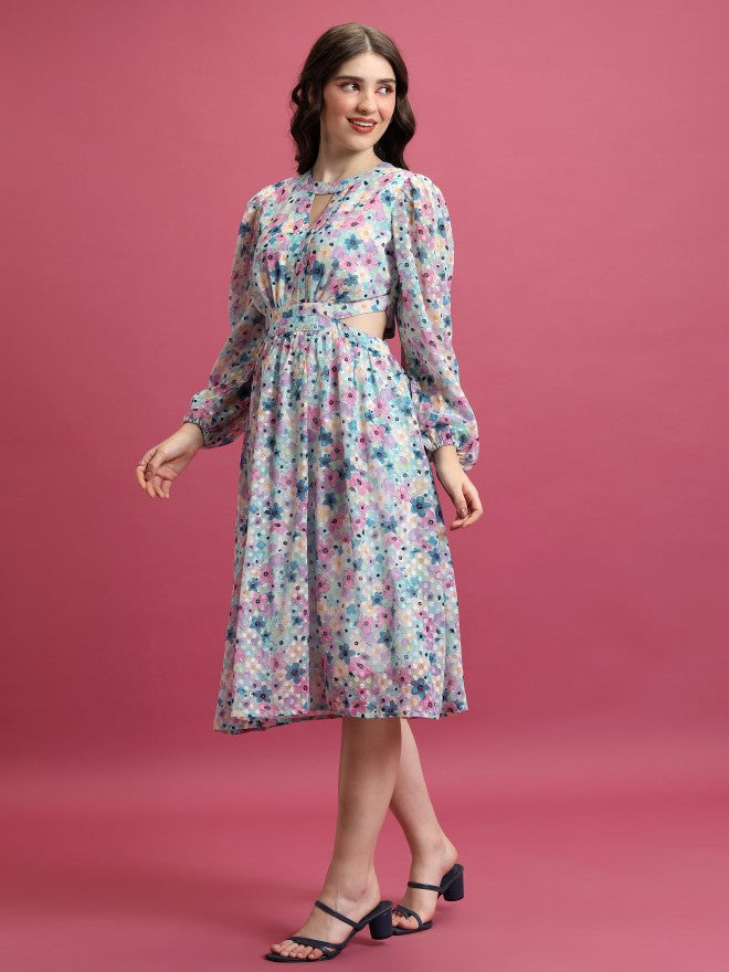 Tokyo Talkies Women Multi Printed A-Line Dress - Multi - Image 2