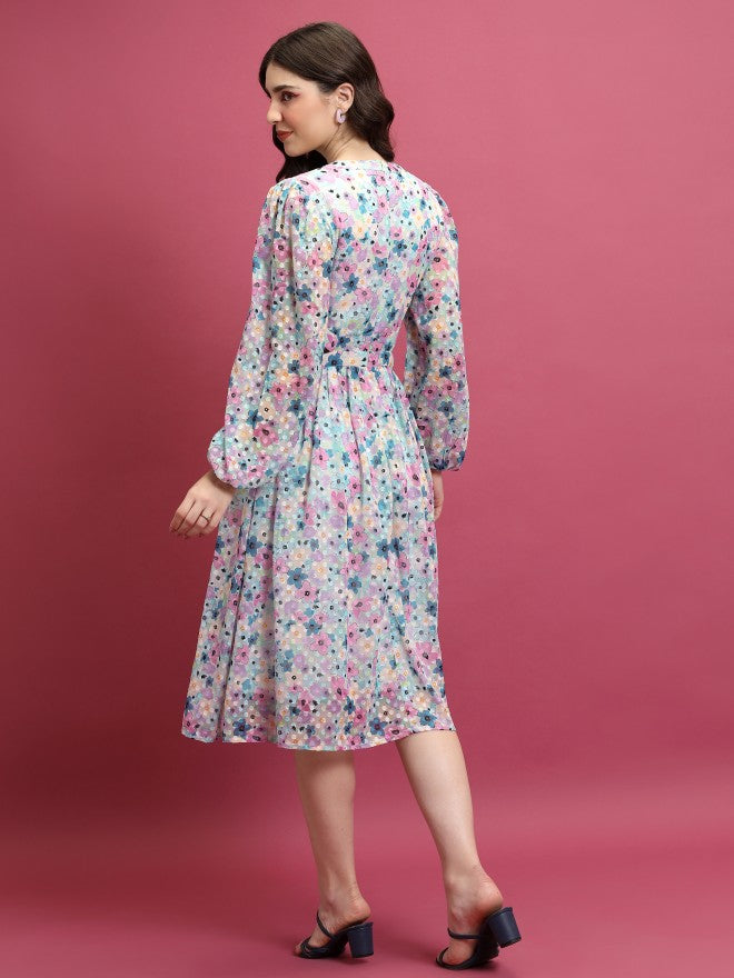 Tokyo Talkies Women Multi Printed A-Line Dress - Multi - Image 3