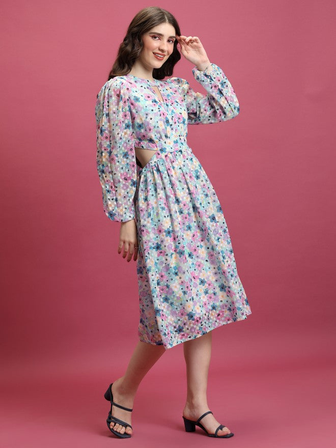 Tokyo Talkies Women Multi Printed A-Line Dress - Multi - Image 4