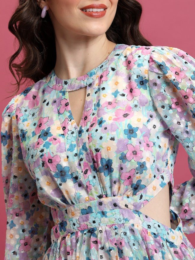 Tokyo Talkies Women Multi Printed A-Line Dress - Multi - Image 5