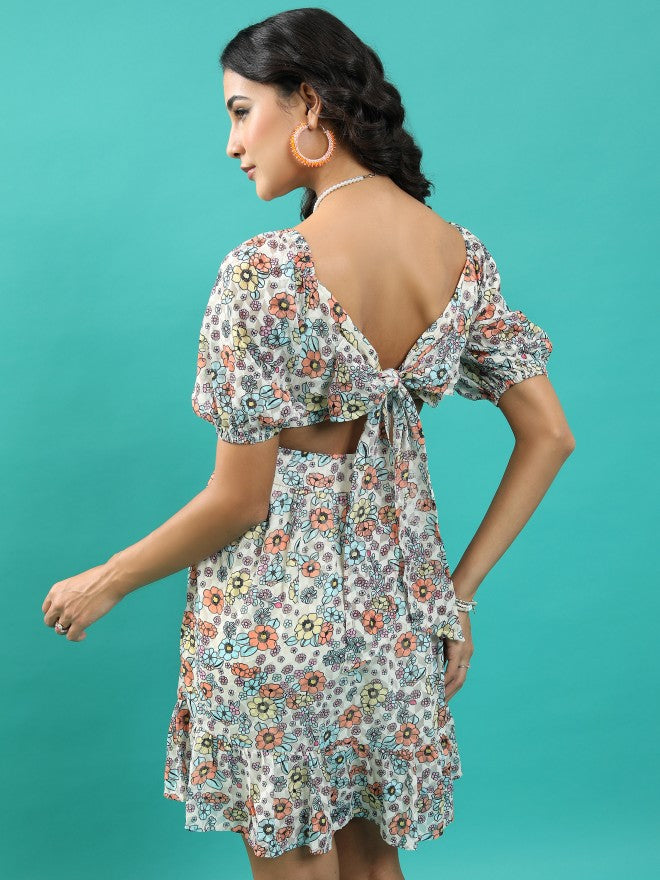 Tokyo Talkies Women Multi Printed Fit And Flare Dress - Multi - Image 3