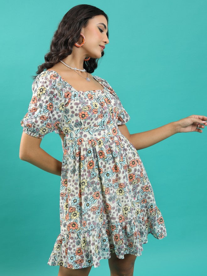 Tokyo Talkies Women Multi Printed Fit And Flare Dress - Multi - Image 6