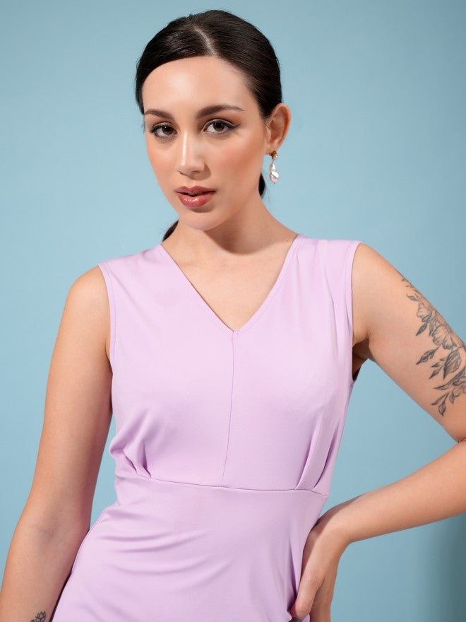Tokyo Talkies Women Pink Solid Bodycon Dress - Pink - Image 7