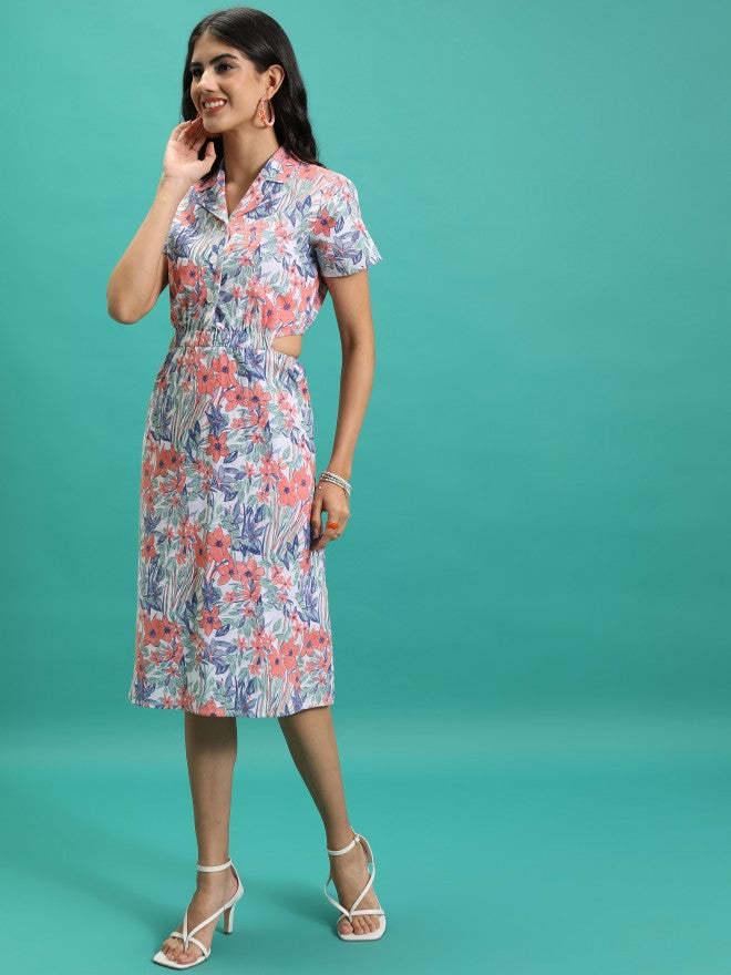 Tokyo Talkies Women White Printed Shirt Dress - White - Image 2
