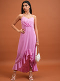 Solid Maxi Dress - Pink - Image 1