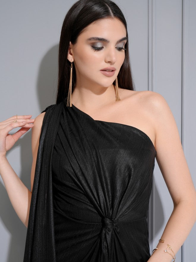 Tokyo Talkies Women Black Solid Maxi Dress - Black - Image 6