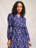 Tokyo Talkies Women Black Printed A-Line Dress - Blue - Image 1