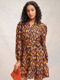 Tokyo Talkies Women Black Printed A-Line Dress - Multi - Image 1
