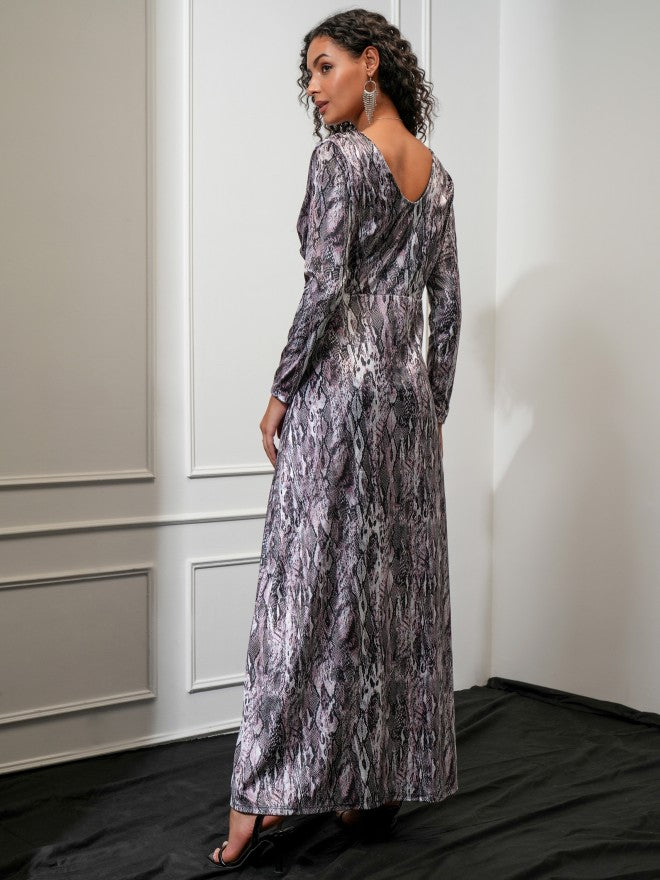 Tokyo Talkies Women Black Printed Wrap Dress - Black - Image 3