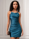 Tokyo Talkies Women Teal Solid Bodycon Dress - Teal - Image 1