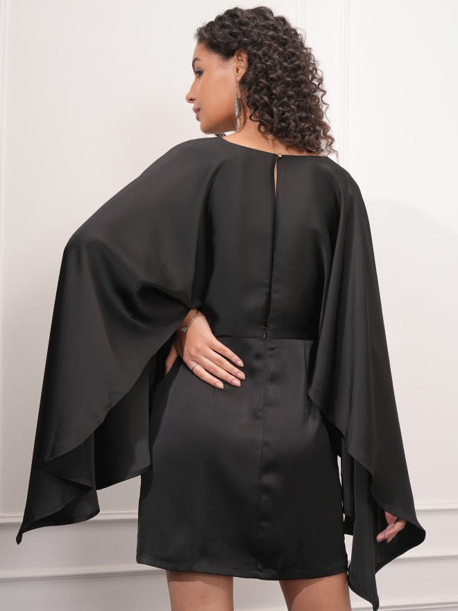 Tokyo Talkies Women Black Solid Sheath Dress - Black - Image 3