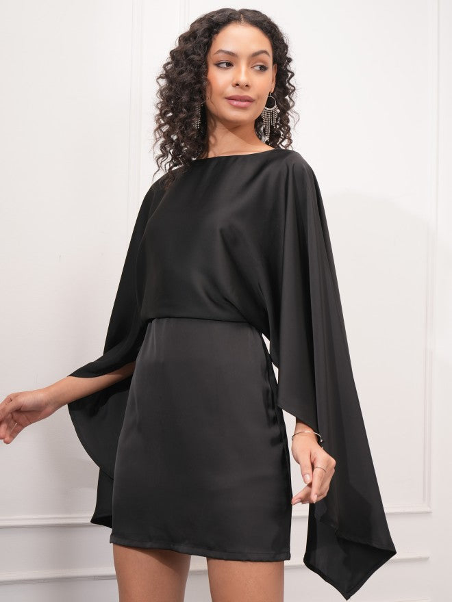 Tokyo Talkies Women Black Solid Sheath Dress - Black - Image 4