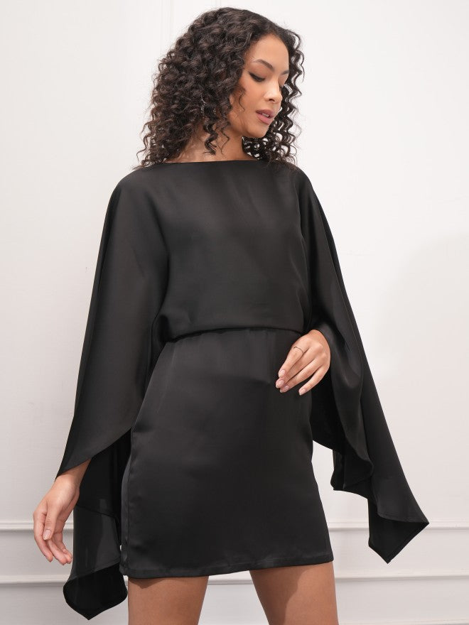 Tokyo Talkies Women Black Solid Sheath Dress - Black - Image 6