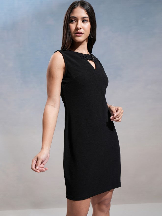 Tokyo Talkies Women Black Solid Bodycon Dress - Black - Image 6