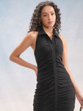 Tokyo Talkies Women Black Solid Bodycon Dress - Black - Image 1