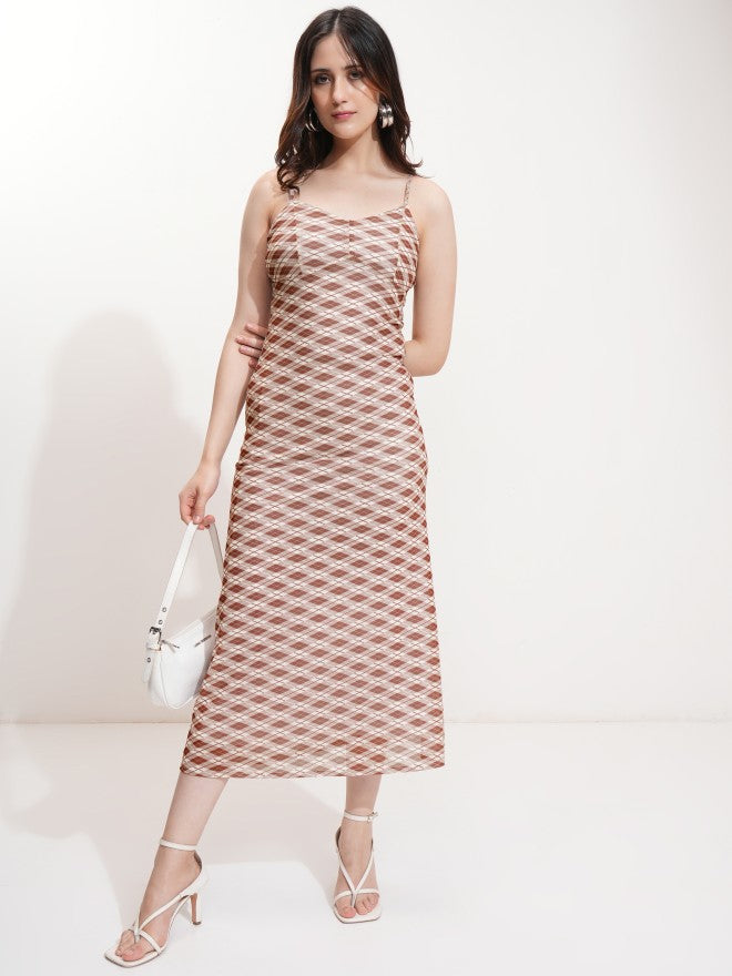 Tokyo Talkies Women Brown Printed Maxi Dress - Brown - Image 2