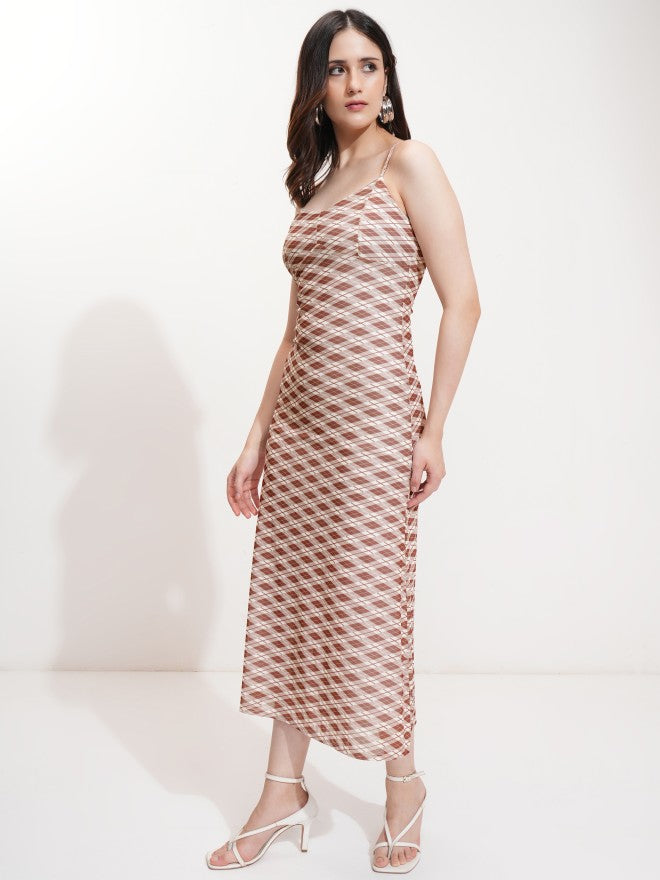 Tokyo Talkies Women Brown Printed Maxi Dress - Brown - Image 4