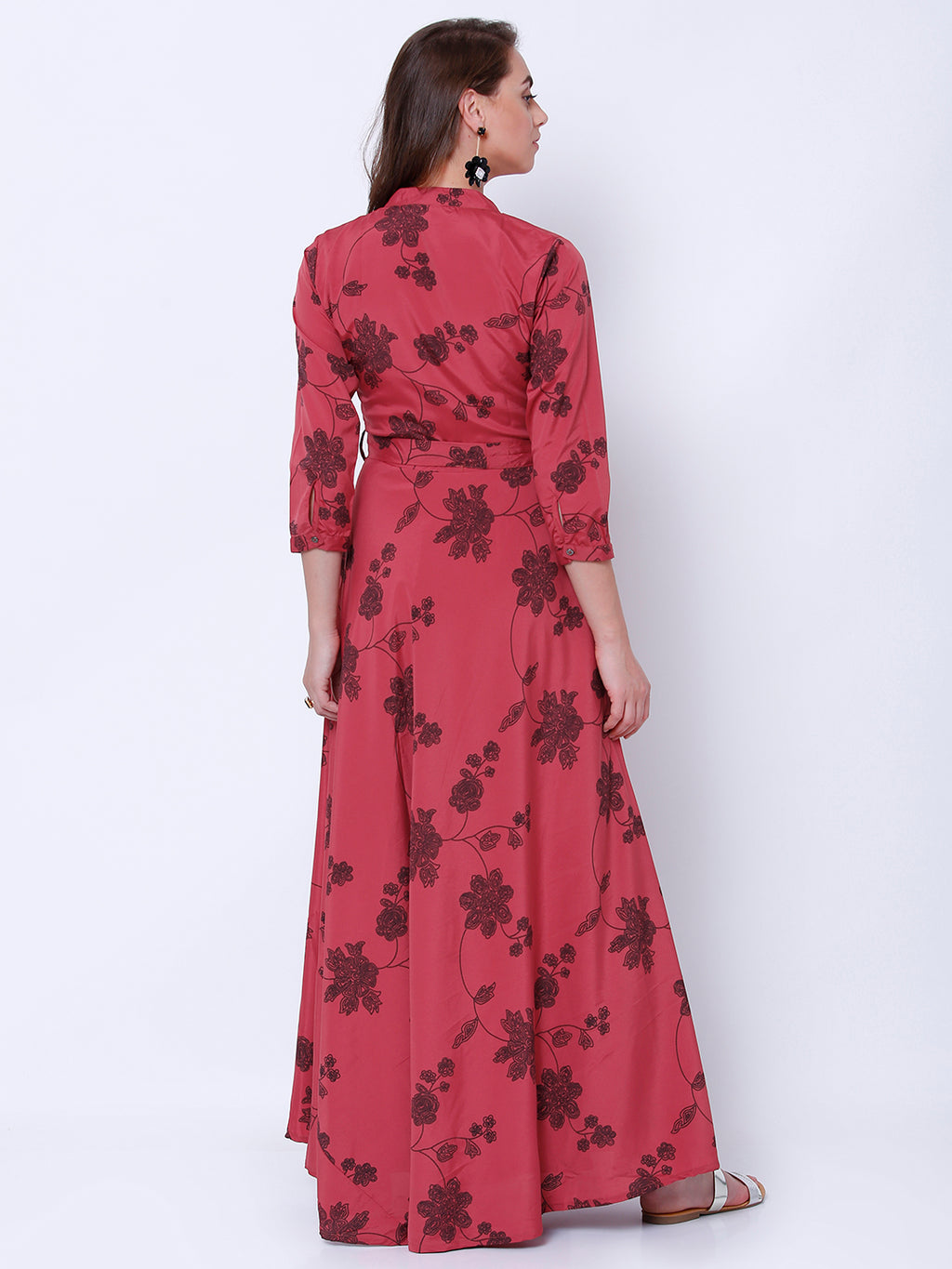 Tokyo Talkies Women Pink Printed Maxi Dress - Pink - Image 3