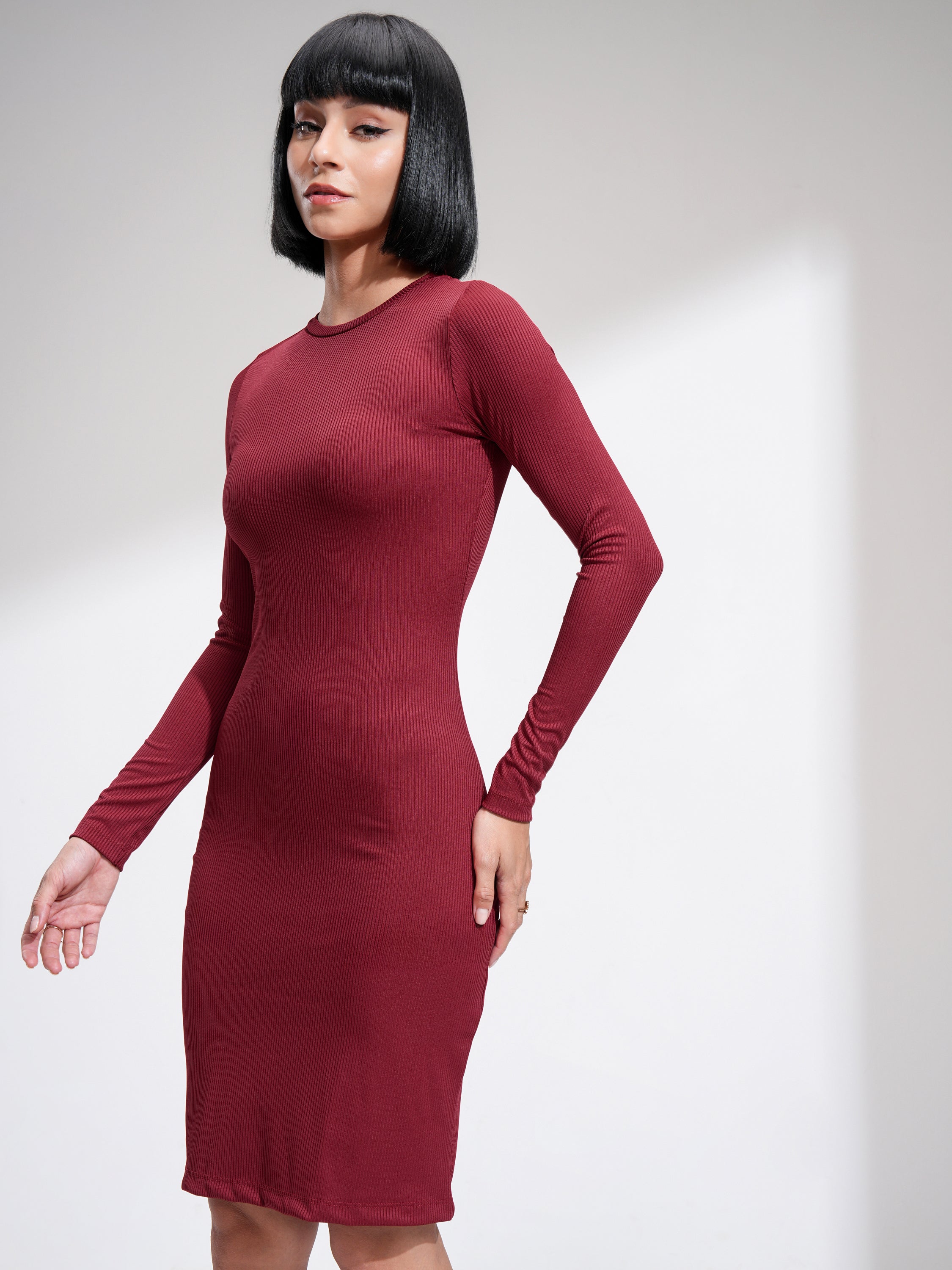 Tokyo Talkies Women Red Solid Blouson Dress - Red - Image 4