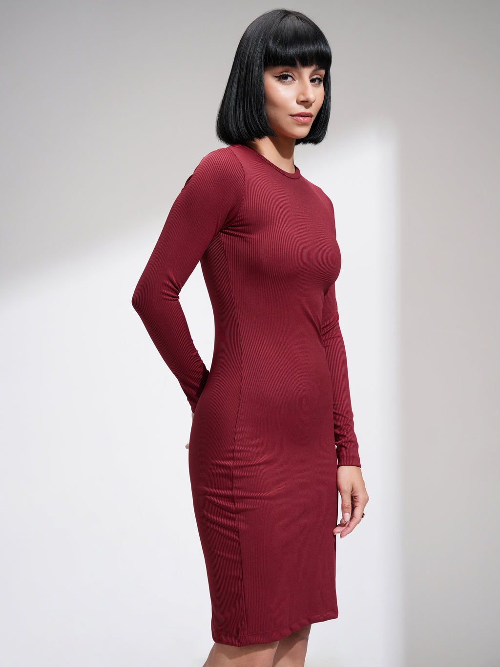 Tokyo Talkies Women Red Solid Blouson Dress - Red - Image 6